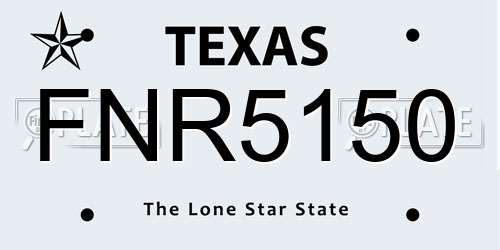 FNR5150 Texas License Plate