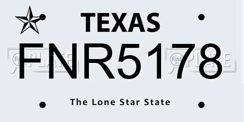 FNR5178 Texas License Plate