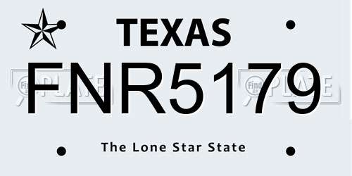 FNR5179 Texas License Plate