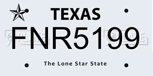 FNR5199 Texas License Plate
