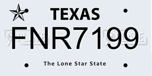 FNR7199 Texas License Plate