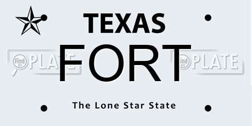 FORT Texas License Plate