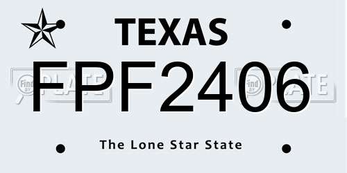 FPF2406 Texas License Plate