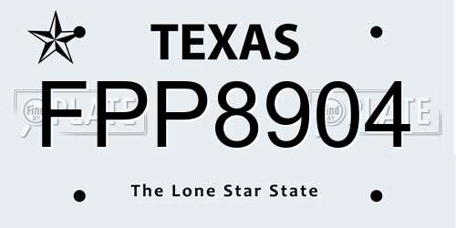 FPP8904 Texas License Plate