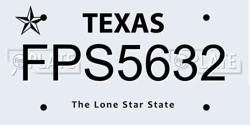 FPS5632 Texas License Plate