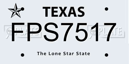 FPS7517 Texas License Plate