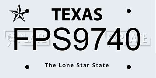 FPS9740 Texas License Plate