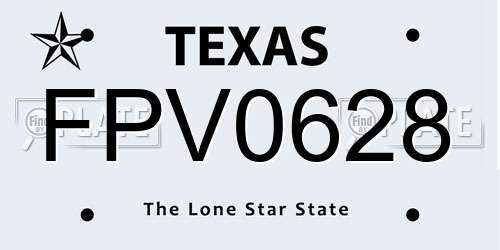 FPV0628 Texas License Plate