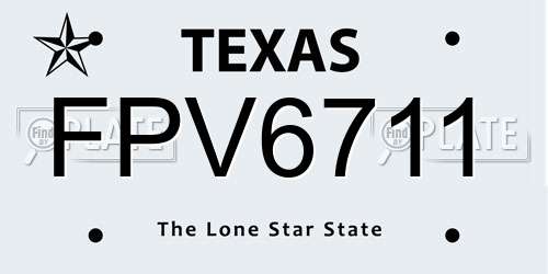 FPV6711 Texas License Plate