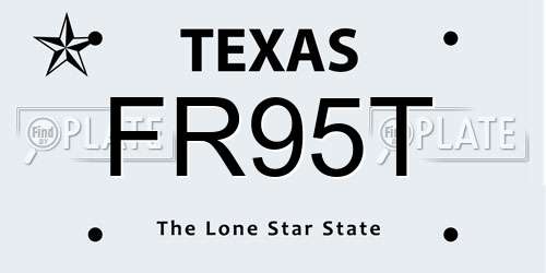 FR95T Texas License Plate