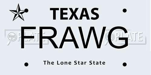 FRAWG Texas License Plate
