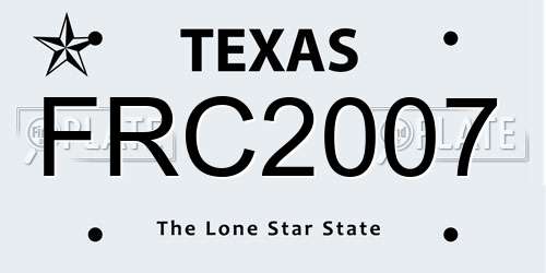 FRC2007 Texas License Plate