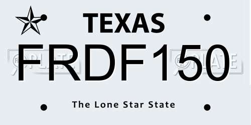 FRDF150 Texas License Plate
