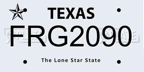 FRG2090 Texas License Plate