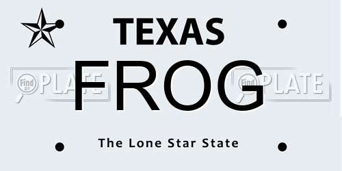 FROG Texas License Plate