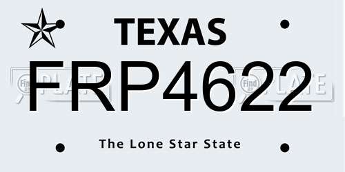 FRP4622 Texas License Plate