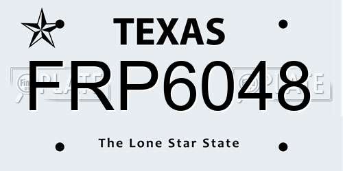 FRP6048 Texas License Plate