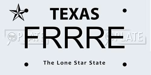 FRRRE Texas License Plate