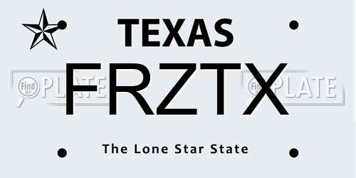 FRZTX Texas License Plate