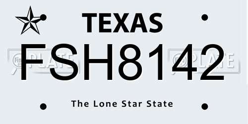 FSH8142 Texas License Plate