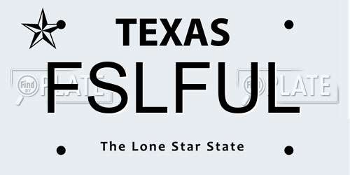 FSLFUL Texas License Plate