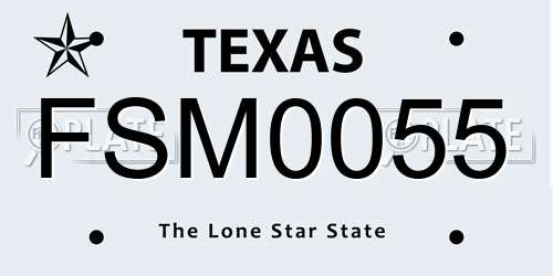 FSM0055 Texas License Plate