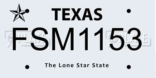FSM1153 Texas License Plate
