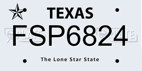 FSP6824 Texas License Plate
