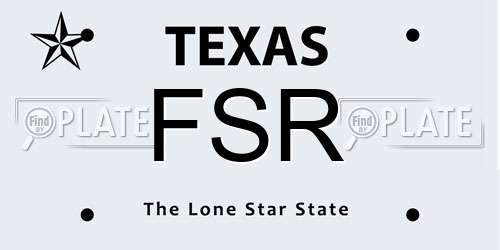 FSR Texas License Plate