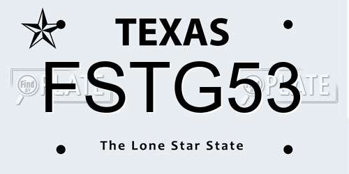 FSTG53 Texas License Plate