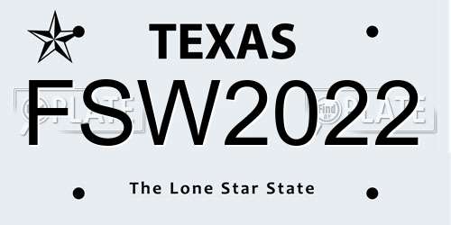 FSW2022 Texas License Plate