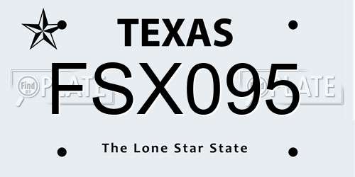 FSX095 Texas License Plate
