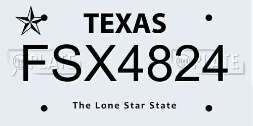 FSX4824 Texas License Plate
