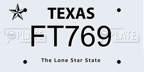FT769 Texas License Plate