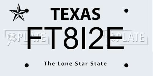 FT8I2E Texas License Plate