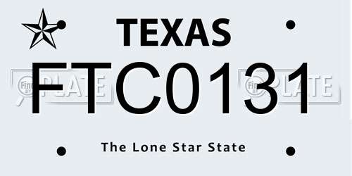 FTC0131 Texas License Plate
