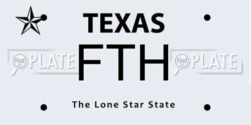FTH Texas License Plate