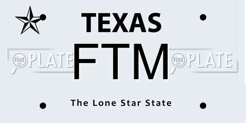 FTM Texas License Plate
