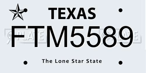 FTM5589 Texas License Plate