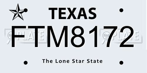 FTM8172 Texas License Plate