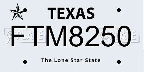 FTM8250 Texas License Plate