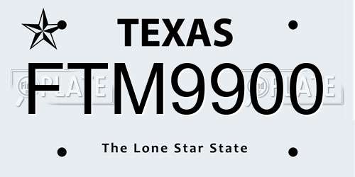 FTM9900 Texas License Plate