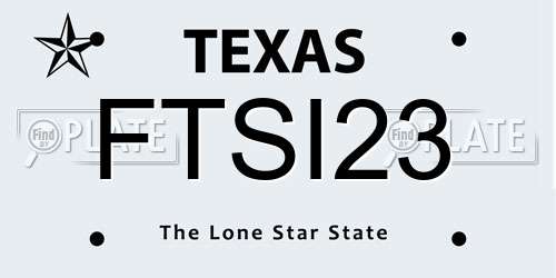 FTSI23 Texas License Plate