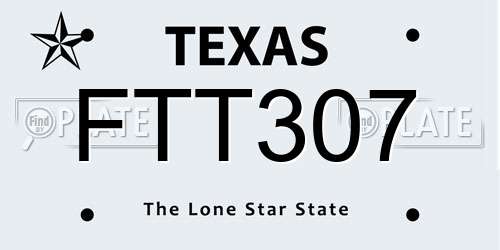 FTT307 Texas License Plate