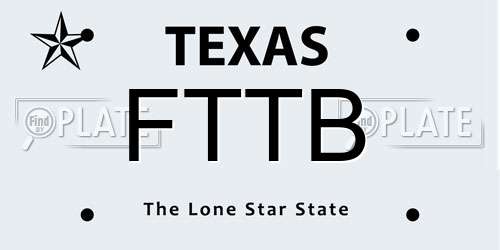 FTTB Texas License Plate