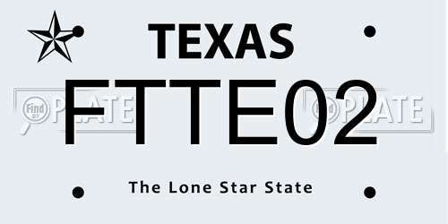 FTTE02 Texas License Plate
