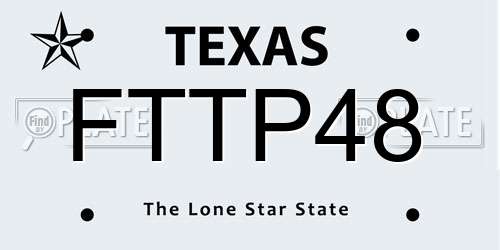 FTTP48 Texas License Plate