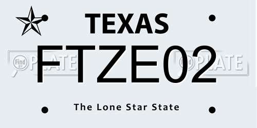 FTZE02 Texas License Plate