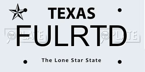 FULRTD Texas License Plate
