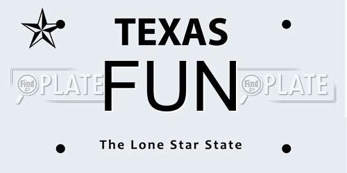 FUN Texas License Plate
